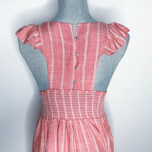 Free People Dress Maxi Ruffle Sleeves (P68) - Picture 3 of 7